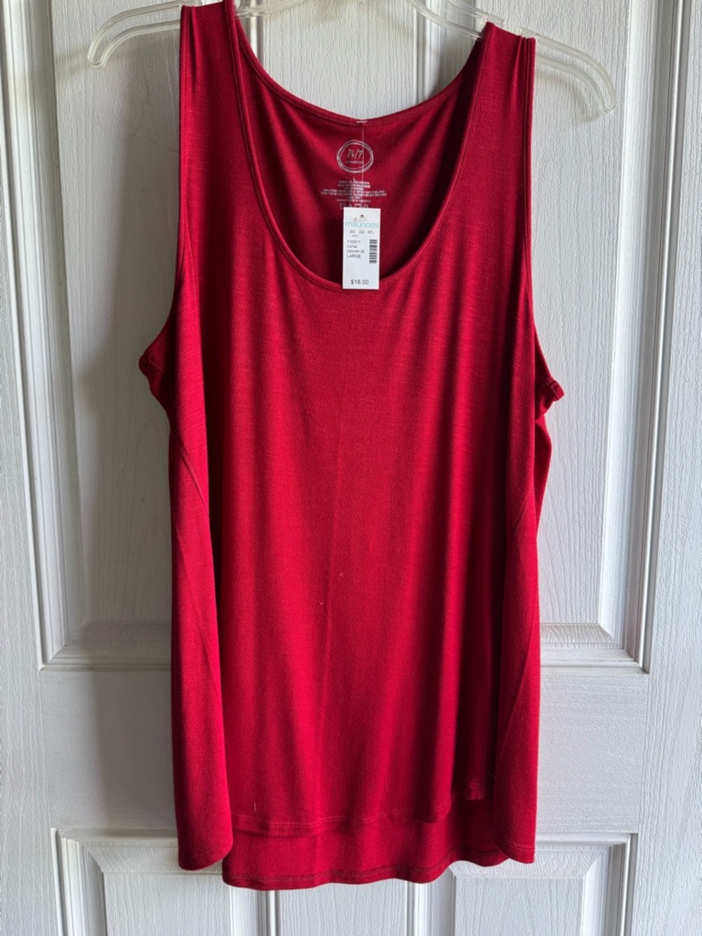 Maurices Red Scoop Neck Tank Top
